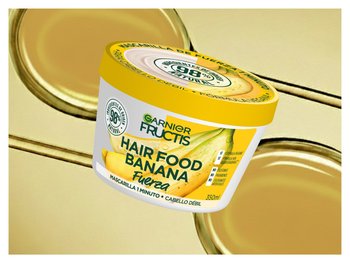 GARNIER, GARNIER FRUCTIS, FRUCTIS HAIR FOOD, HAIR FOOD, MASCARILLAS HAIR FOOD, MASCARILLA PARA CABELLO, TRATAMIENTO DE CABELLO, MASCARILLA 3 USOS EN 1, MASCARILLA BANANA, HAIR FOOD BANANA, PELO DEBIL, MASCARILLA FORTALECEDORA