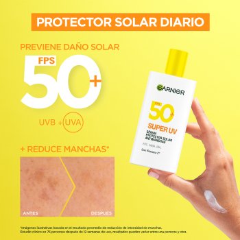 Garnier SUPER UV protector solar antimanchas